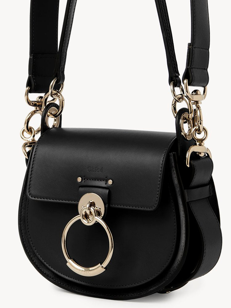 PETIT SAC TESS EN CUIR LISSE ET CUIR VELOURS