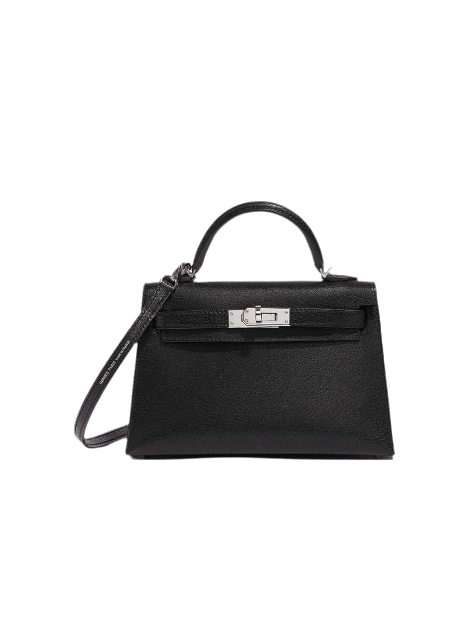 Sac bandoulière Kelly Sellier 25 Hermès Veau Noir