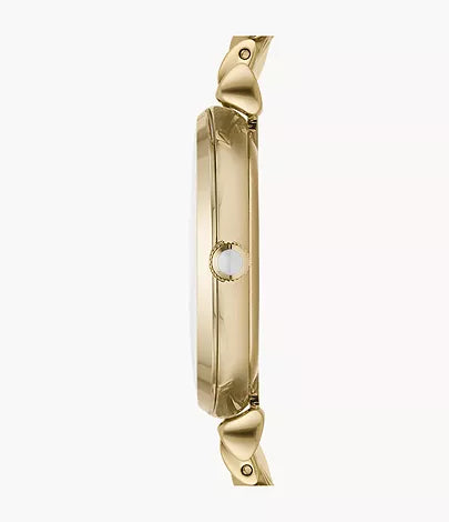 Montre à deux aiguilles en acier inoxydable doré pour femme Emporio Armani AR1907