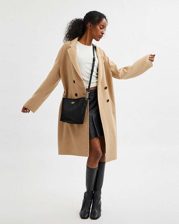 Sac seau Ville en toile signature en noir
