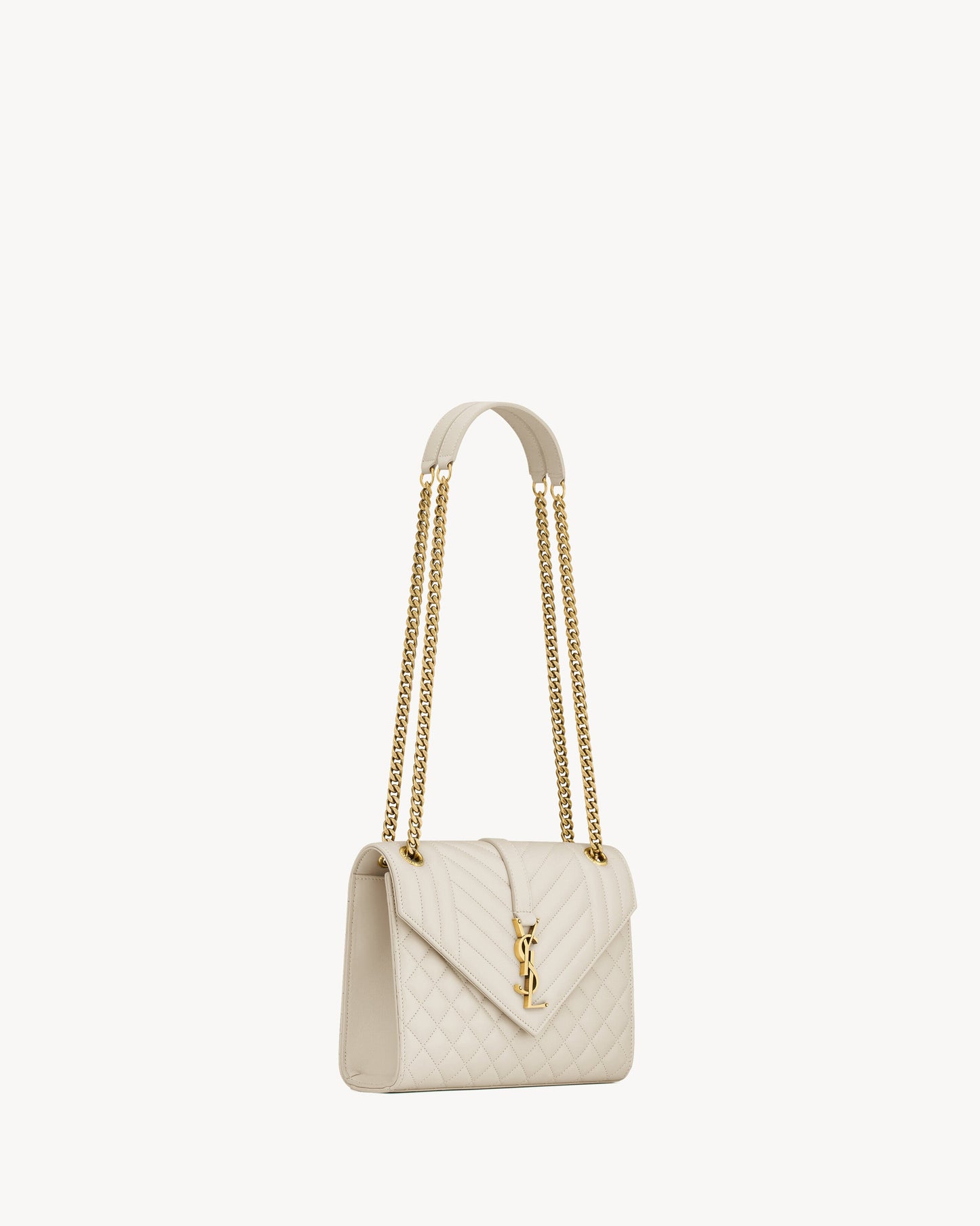 SAC YSL ENVELOPE MEDIUM EN D’AGNEAU MATELASSÉ
BLANC VINTAGE
