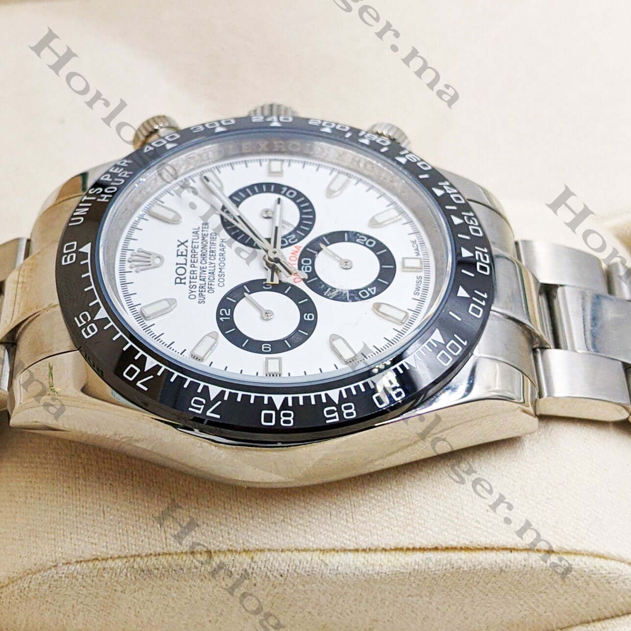 Rolex Daytona lunette Noir White dial