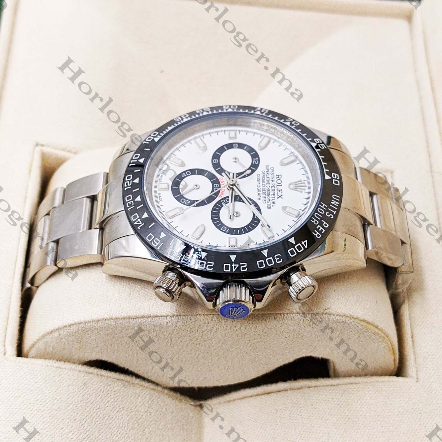 Rolex Daytona lunette Noir White dial