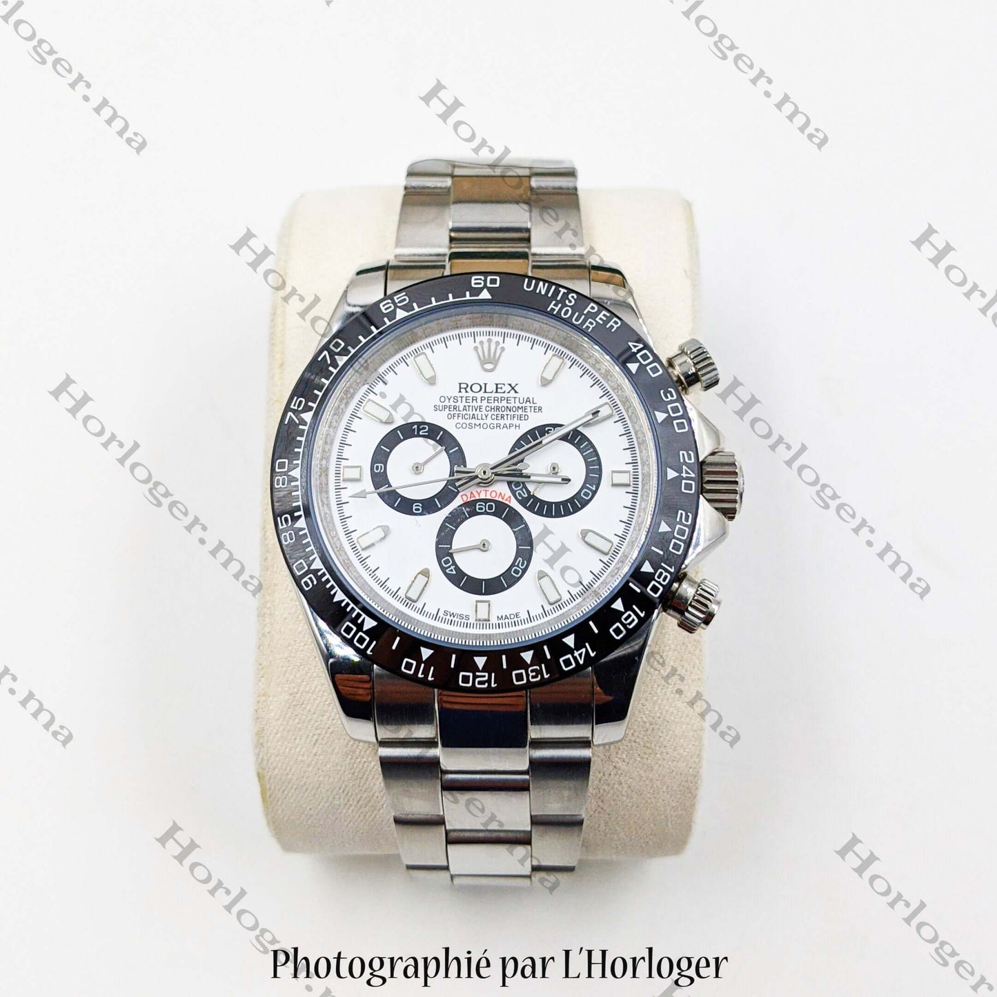 Rolex Daytona lunette Noir White dial