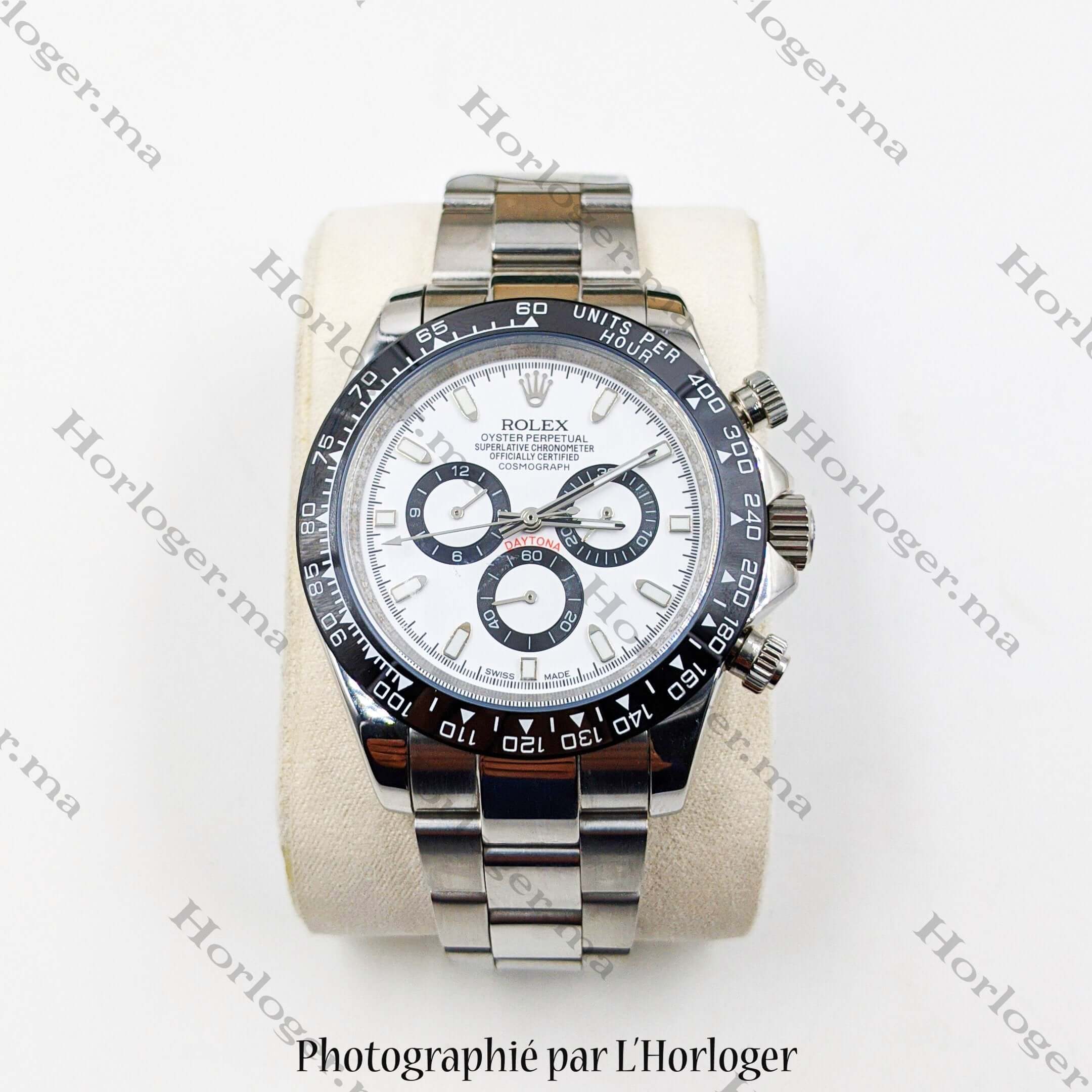 Rolex Daytona lunette Noir White dial