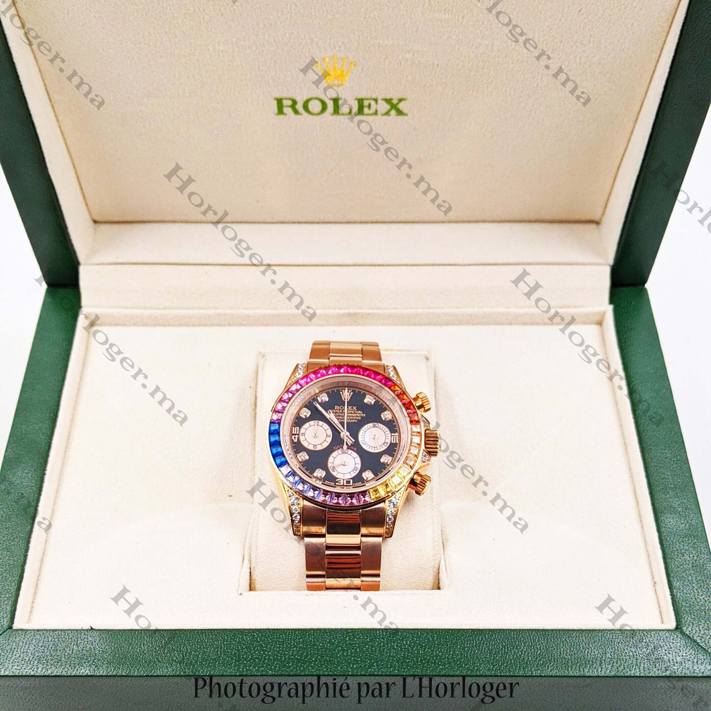 Rolex Daytona Rosegold Rainbow Diamond