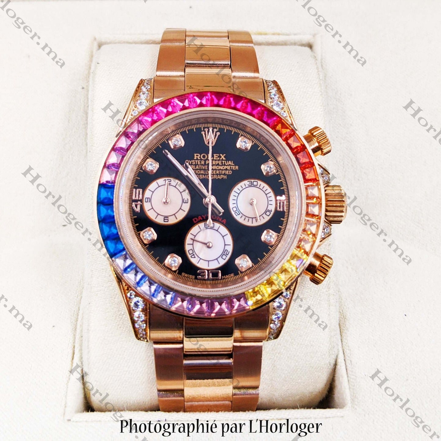 Rolex Daytona Rosegold Rainbow Diamond