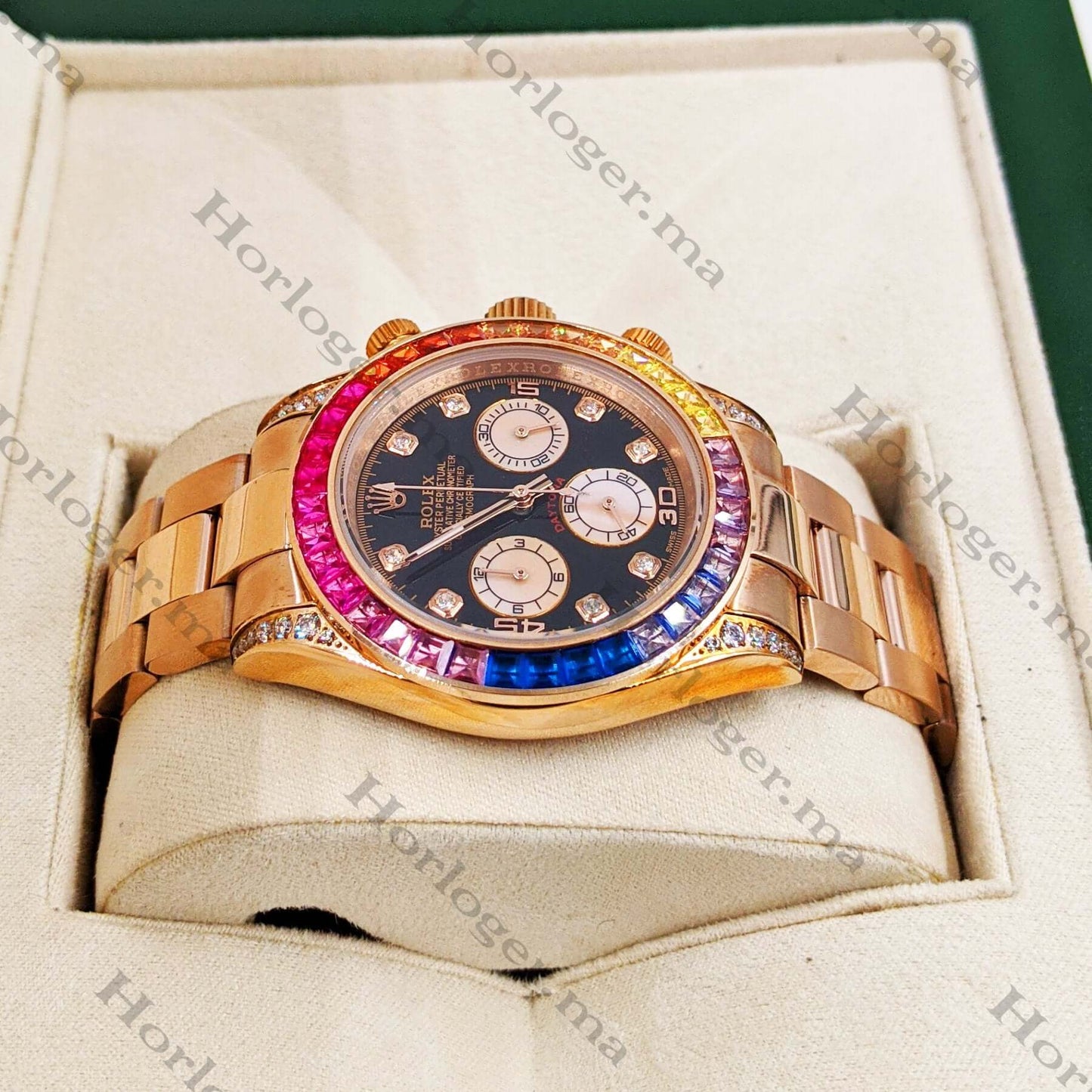 Rolex Daytona Rosegold Rainbow Diamond