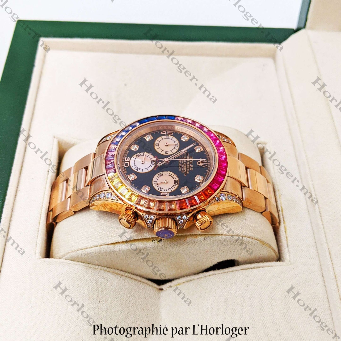 Rolex Daytona Rosegold Rainbow Diamond