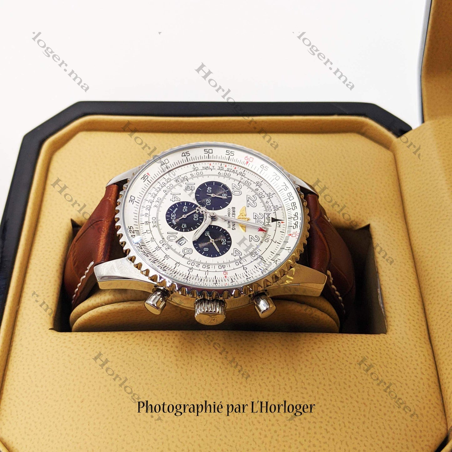 Breitling Navitimer Panda Brown Leather