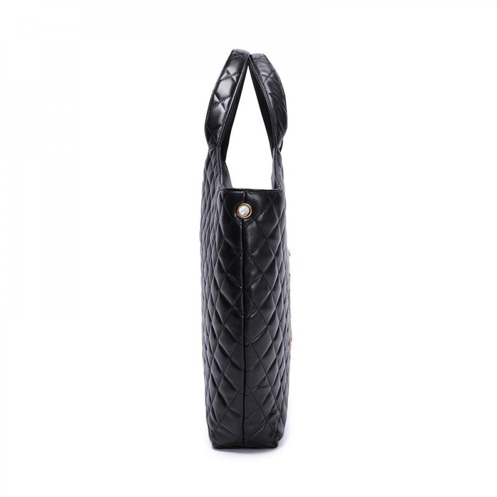 YSL iCare Quilted Tote Bag Black