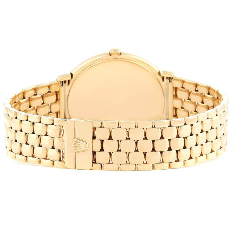 Rolex Brown 18K Yellow Gold Cellini