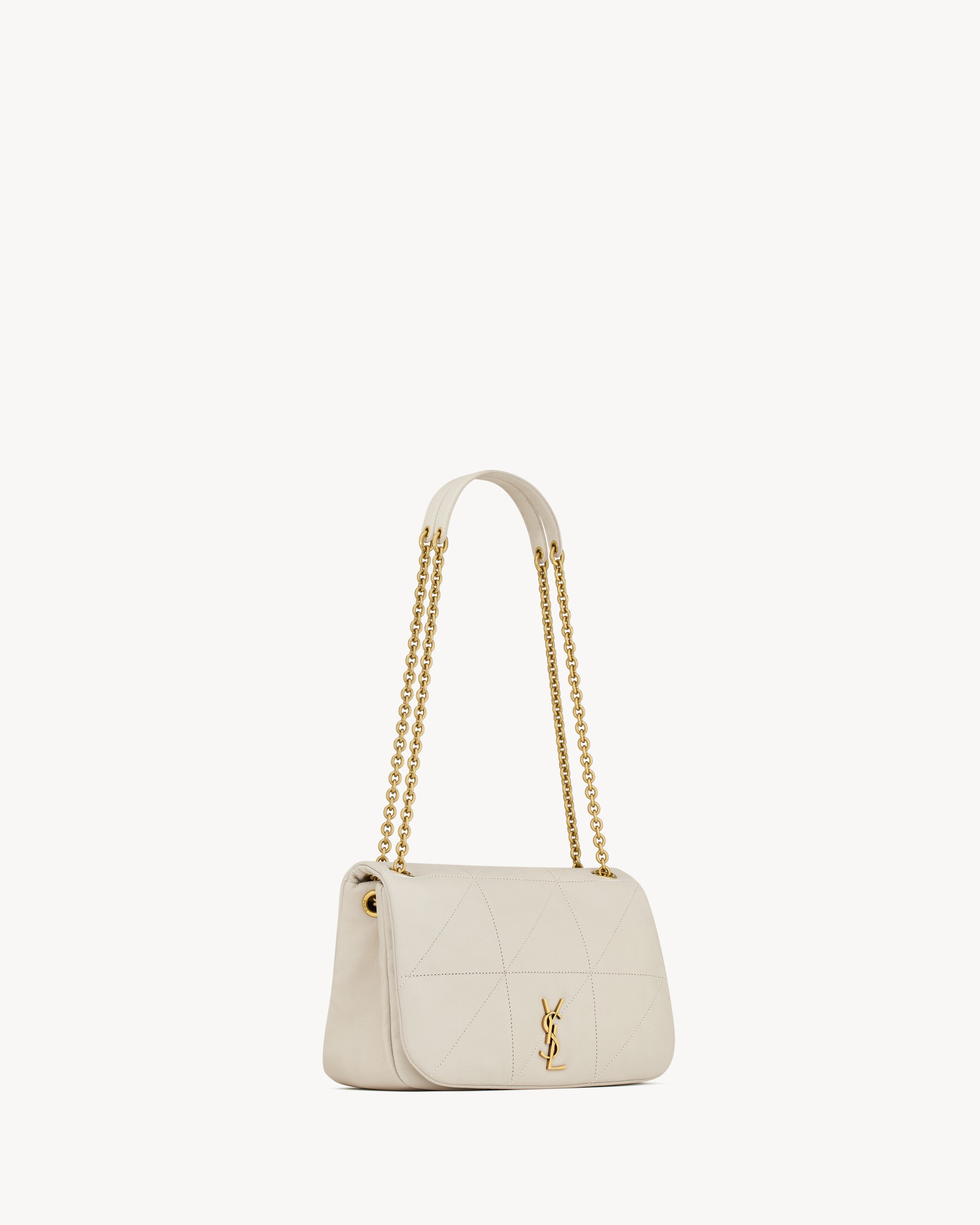 Sac Ysl JAMIE 4.3 SMALL EN D’AGNEAU Blanc