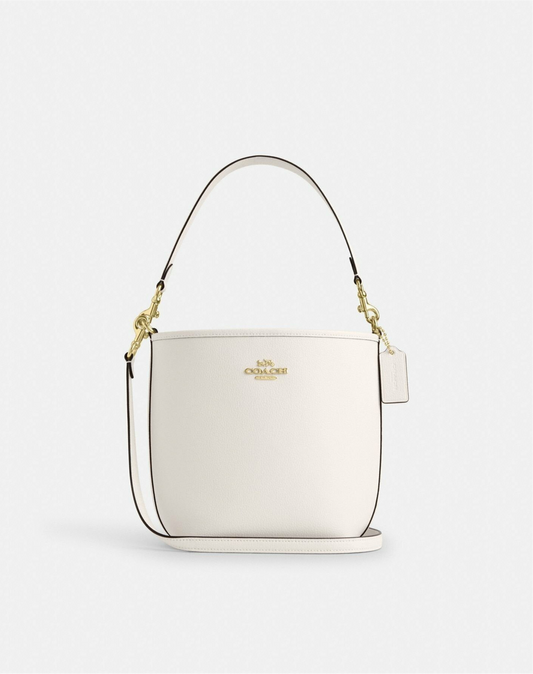 Sac seau Ville en toile signature en blanc