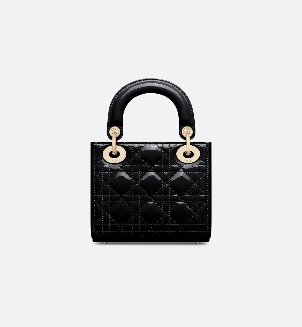 Sac Lady Dior Mini verni noir