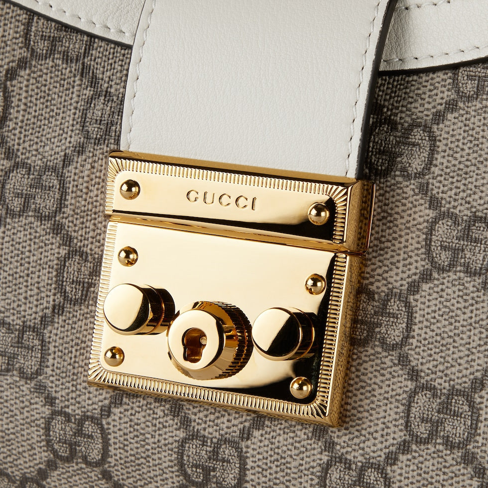 SAC À BANDOULIÈRE PETIT PADLOCK Peau Blanche