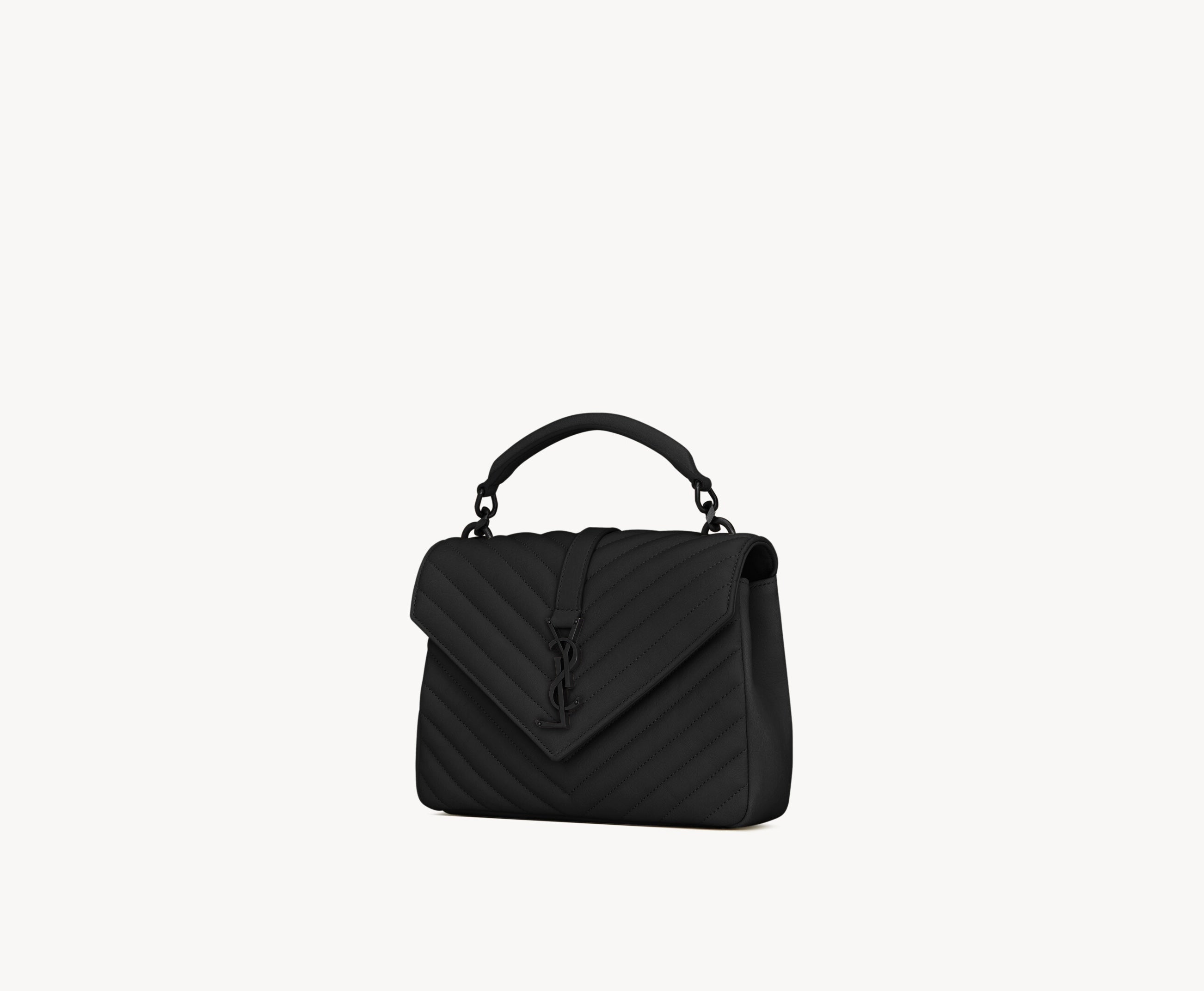 SAC YSL COLLÈGE MEDIUM EN SEMI CUIR MATELASSÉ
NOIR