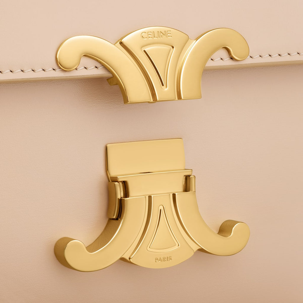 SAC TRIOMPHE TEEN EN VEAU BRILLANT EN BEIGE