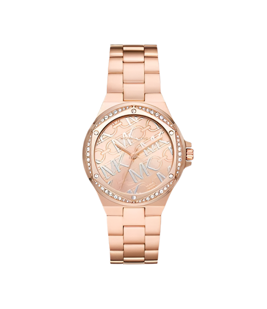 Montre Lennox de Michael Kors à trois aiguilles en acier inoxydable, doré rose