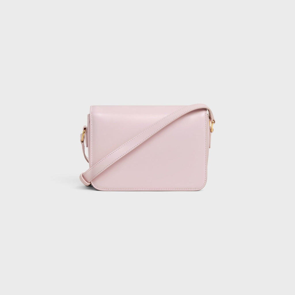SAC TRIOMPHE TEEN EN VEAU BRILLANT EN ROSE PASTEL