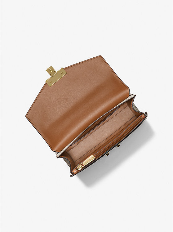 Sac Mk à bandoulière avec logo de taille moyenne