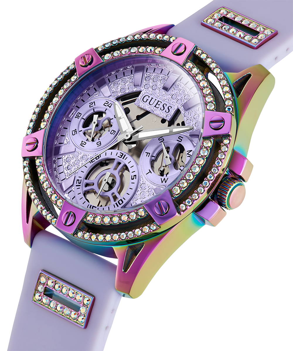 GUESS Ladies Purple Iridescent Multi-function Watch