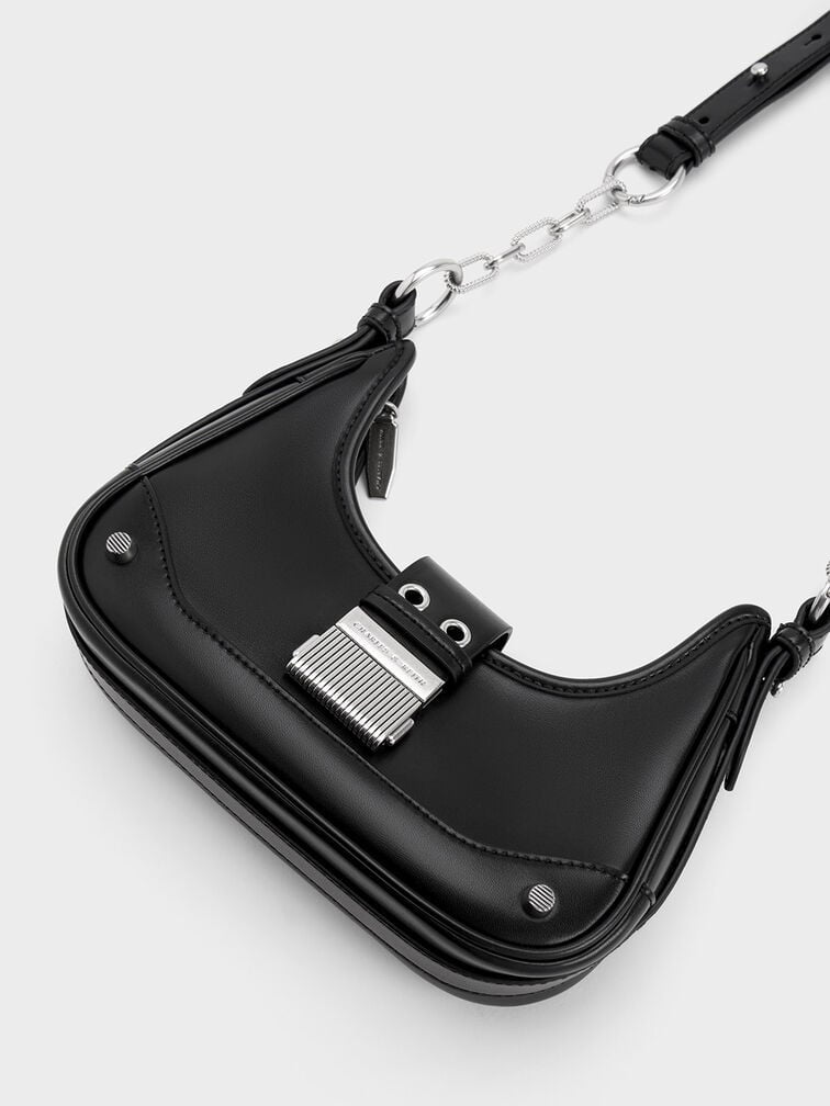 Sac hobo avec ceinture Winslet - Noir