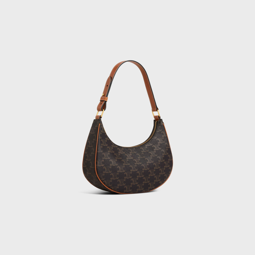 SAC AVA TOILE TRIOMPHE ET VEAU NOIR ET MARRON