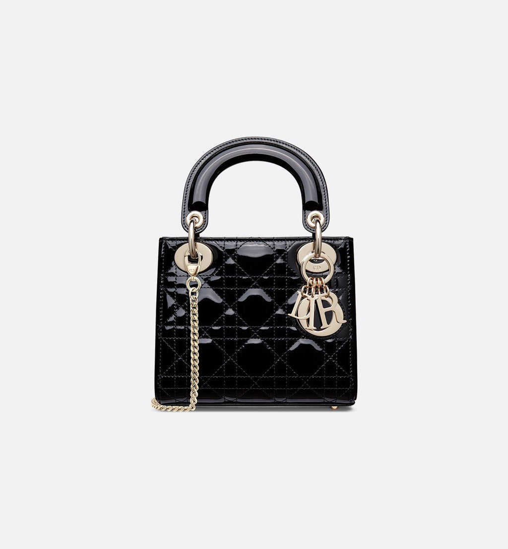 Sac Lady Dior Mini verni noir