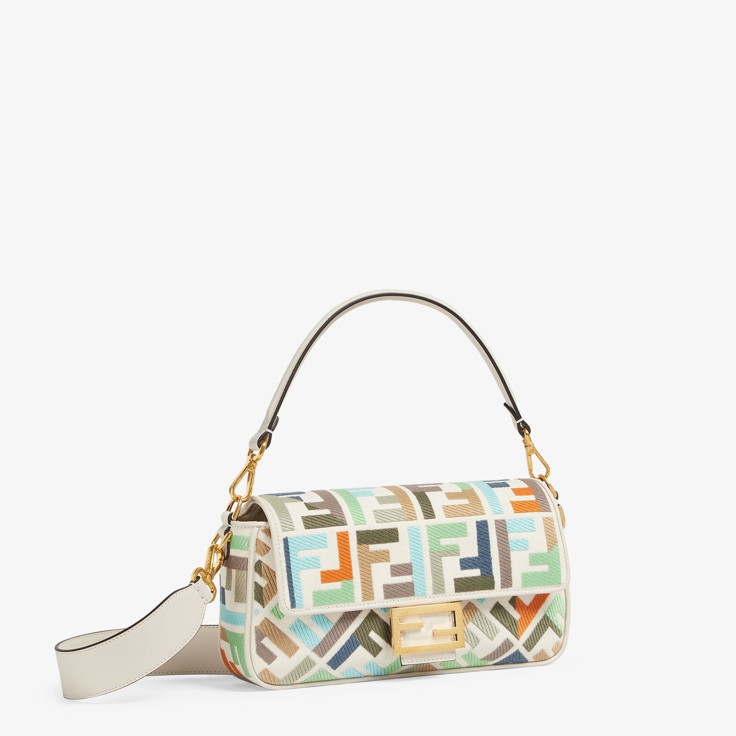 Sac en toile multicolore avec broderie FF