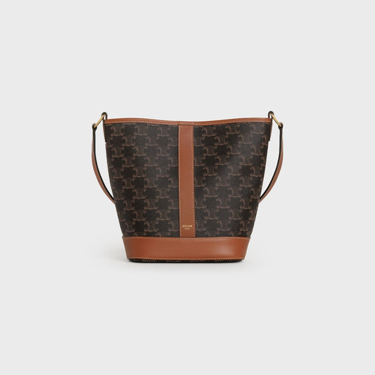SAC SEAU PETIT MODÈLE TOILE TRIOMPHE ET VEAU