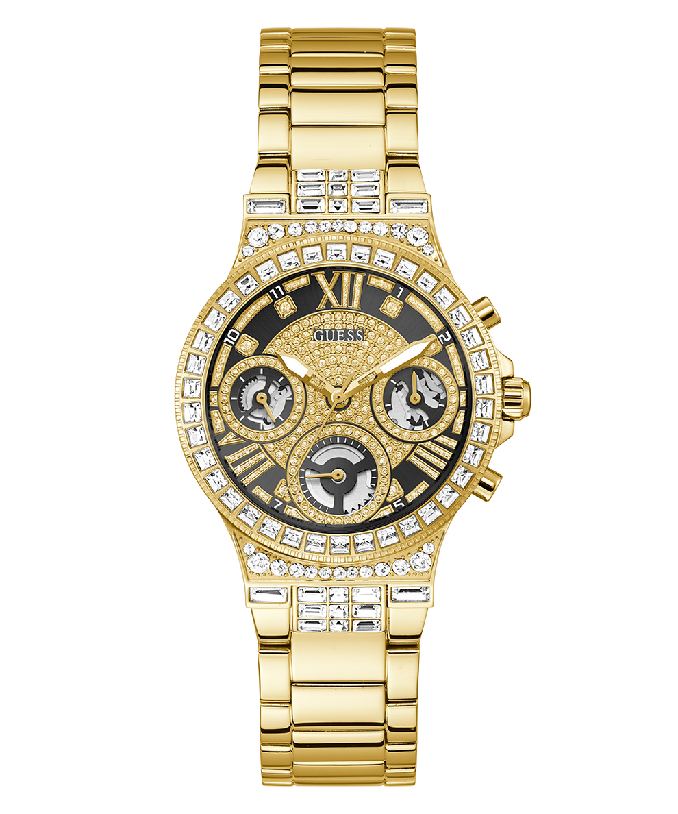 Montre multifonction GUESS pour femme couleur or