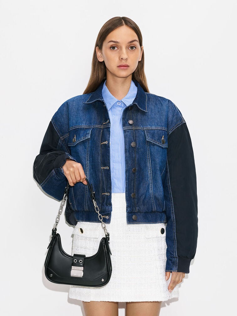 Sac hobo avec ceinture Winslet - Noir