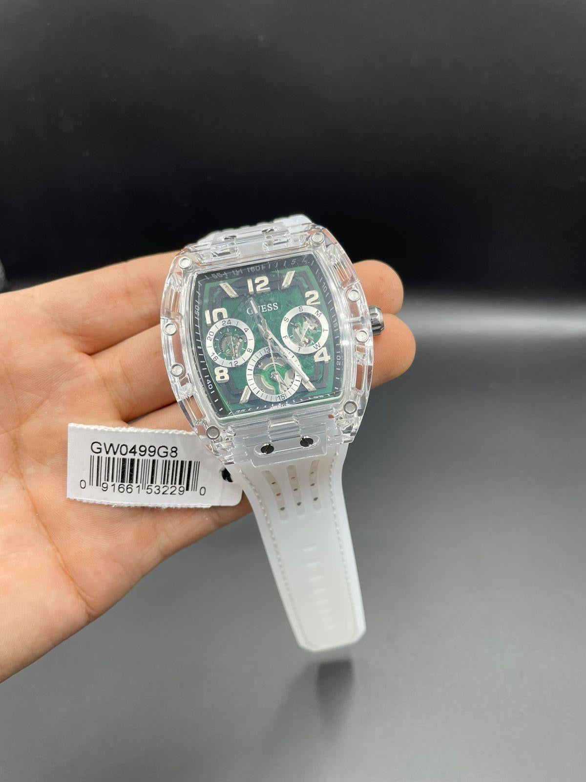 Montre Homme Guess Phoenix - GW0499G8 Bracelet Plastique transparent
