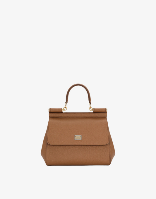 Sac à main Sicily moyen format en marron