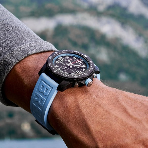Montre Breitling Endurance Pro Noire Avec Bracelet Bleu