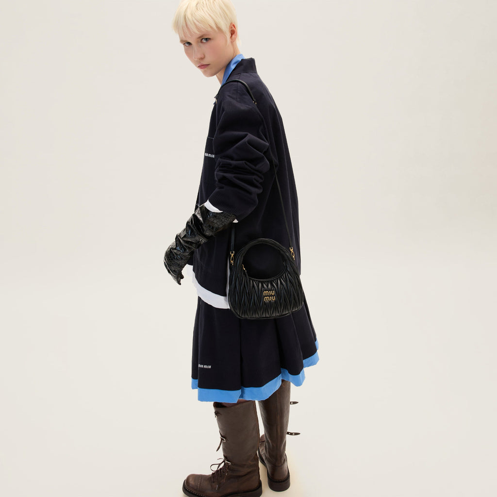 Sac hobo Wander nappa matelassé en noir