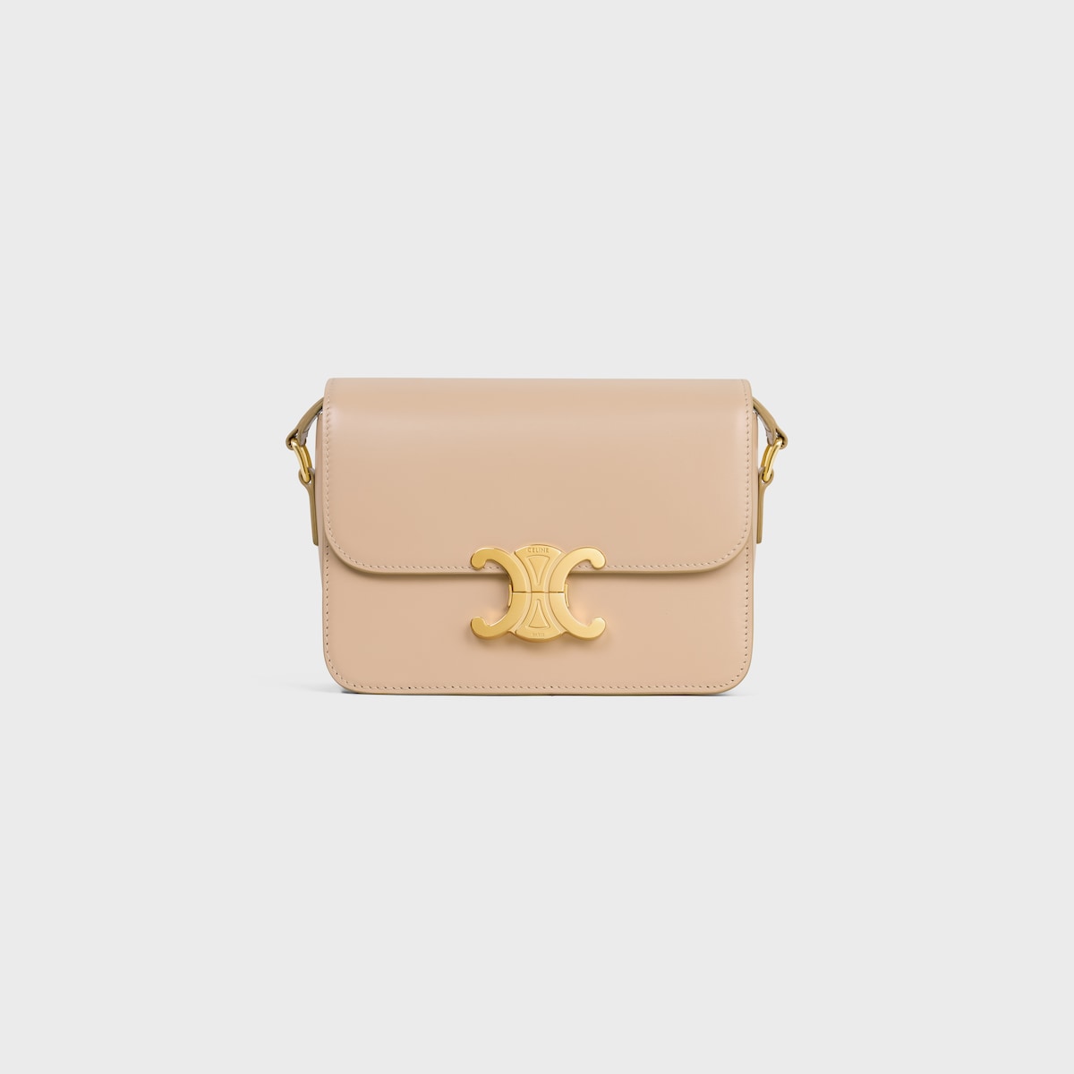 SAC TRIOMPHE TEEN EN VEAU BRILLANT EN BEIGE
