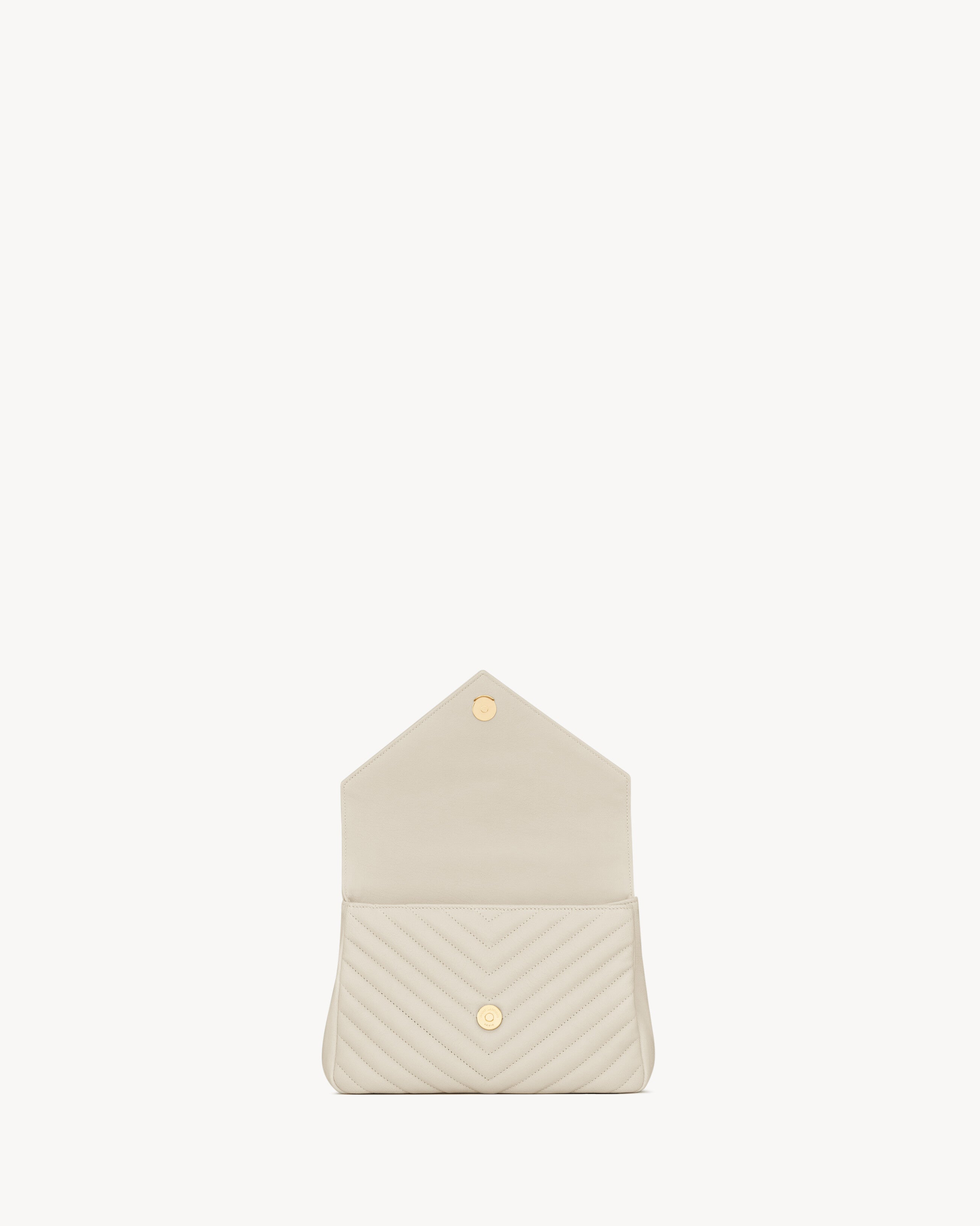 SAC YSL COLLÈGE MEDIUM EN SEMI CUIR MATELASSÉ
BLANC CASSÉ