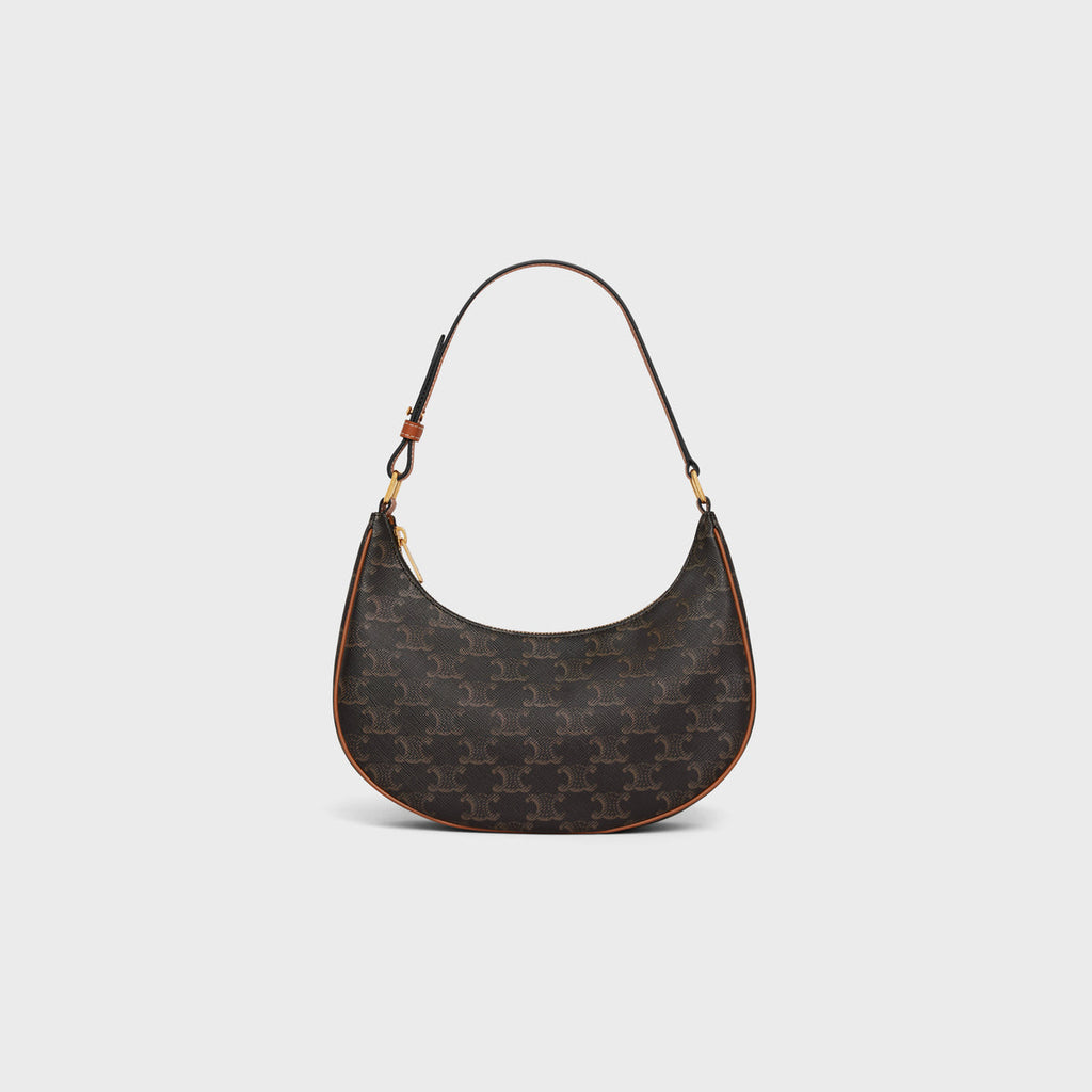SAC AVA TOILE TRIOMPHE ET VEAU NOIR ET MARRON
