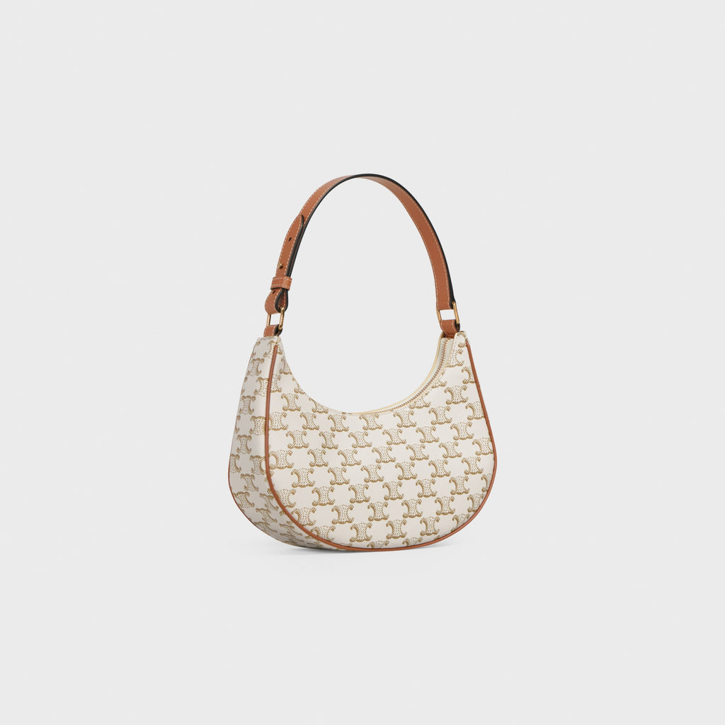SAC AVA TOILE TRIOMPHE ET VEAU BLANC