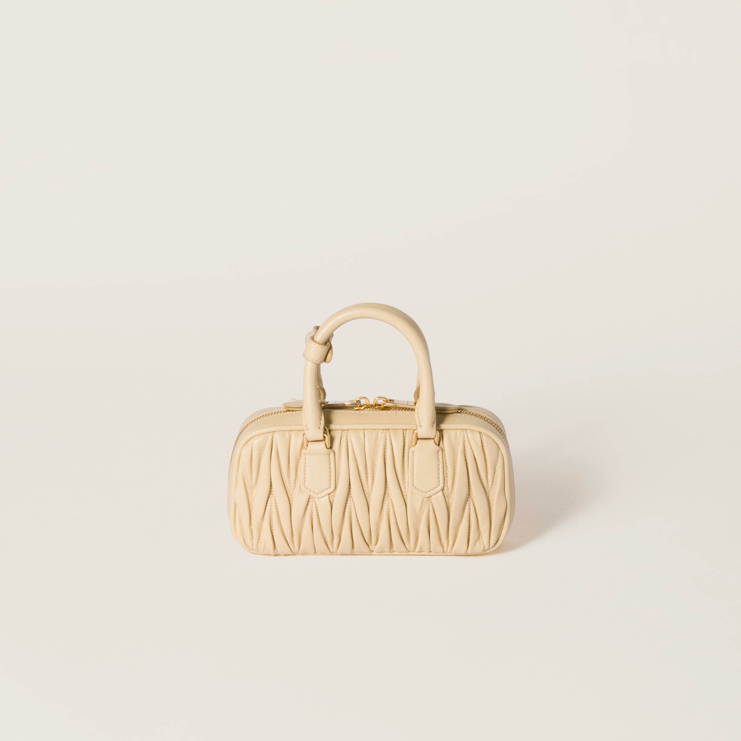 Mini sac Arcadi matelassé en beige