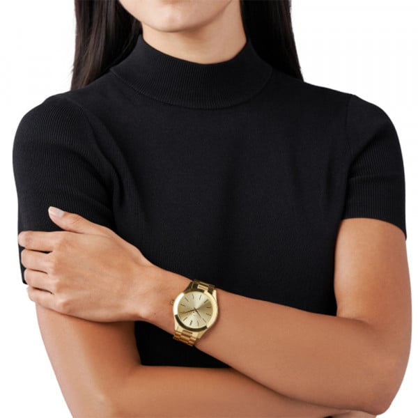 Montre MK Slim Runway en Acier Doré