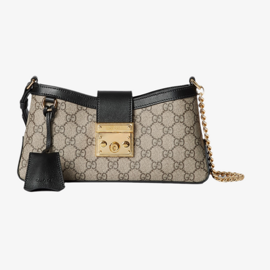 SAC À BANDOULIÈRE PETIT PADLOCK Peau Noire
