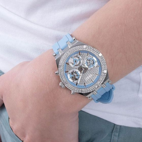 Montre Heiress avec bracelet en caoutchouc bleu
GW0407L1