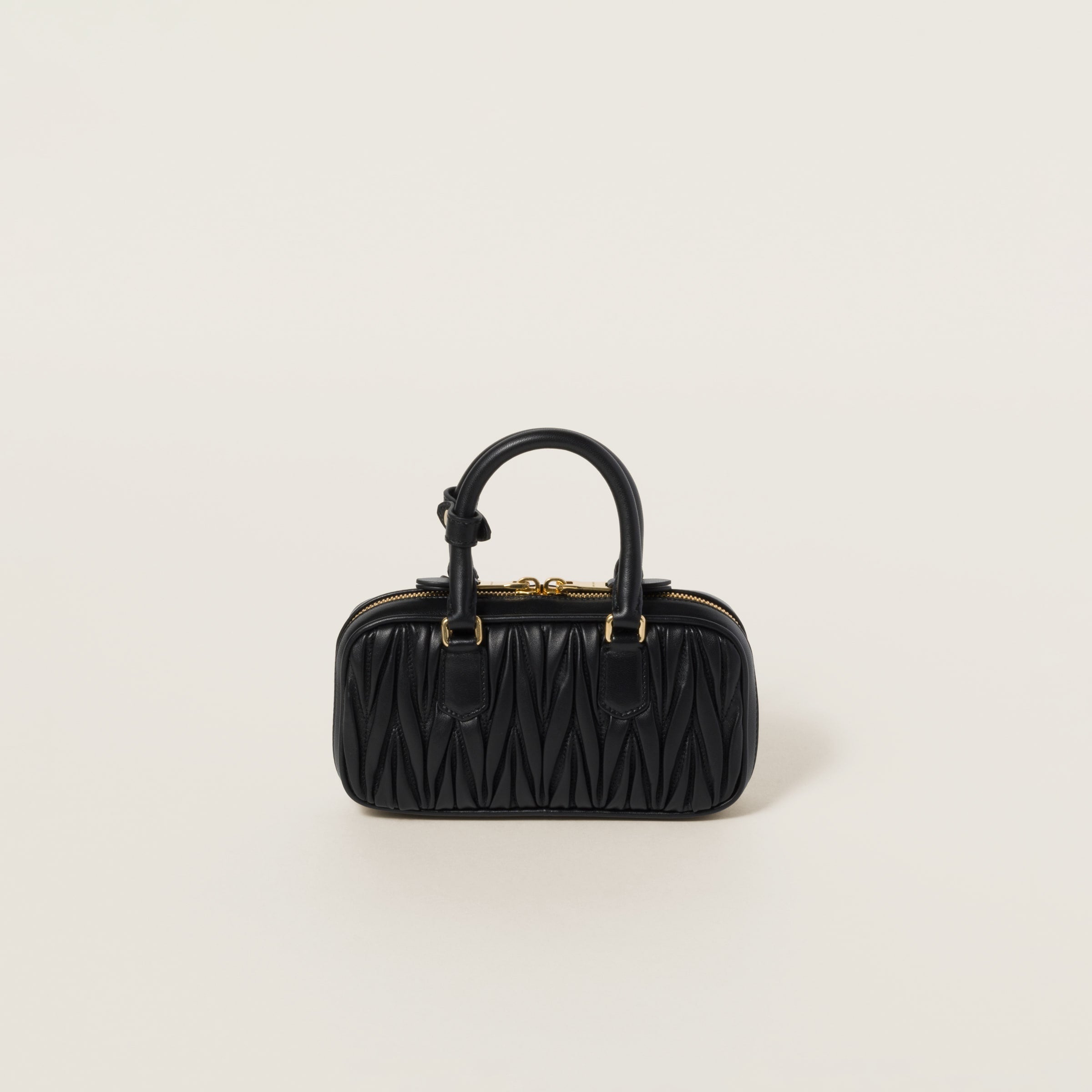 Mini sac Arcadi matelassé en noir