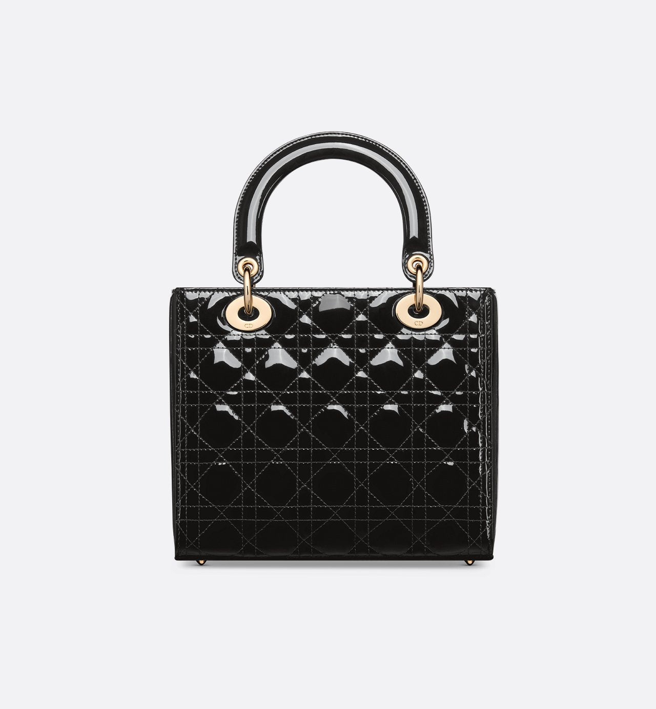 Sac Lady Dior Medium verni noir