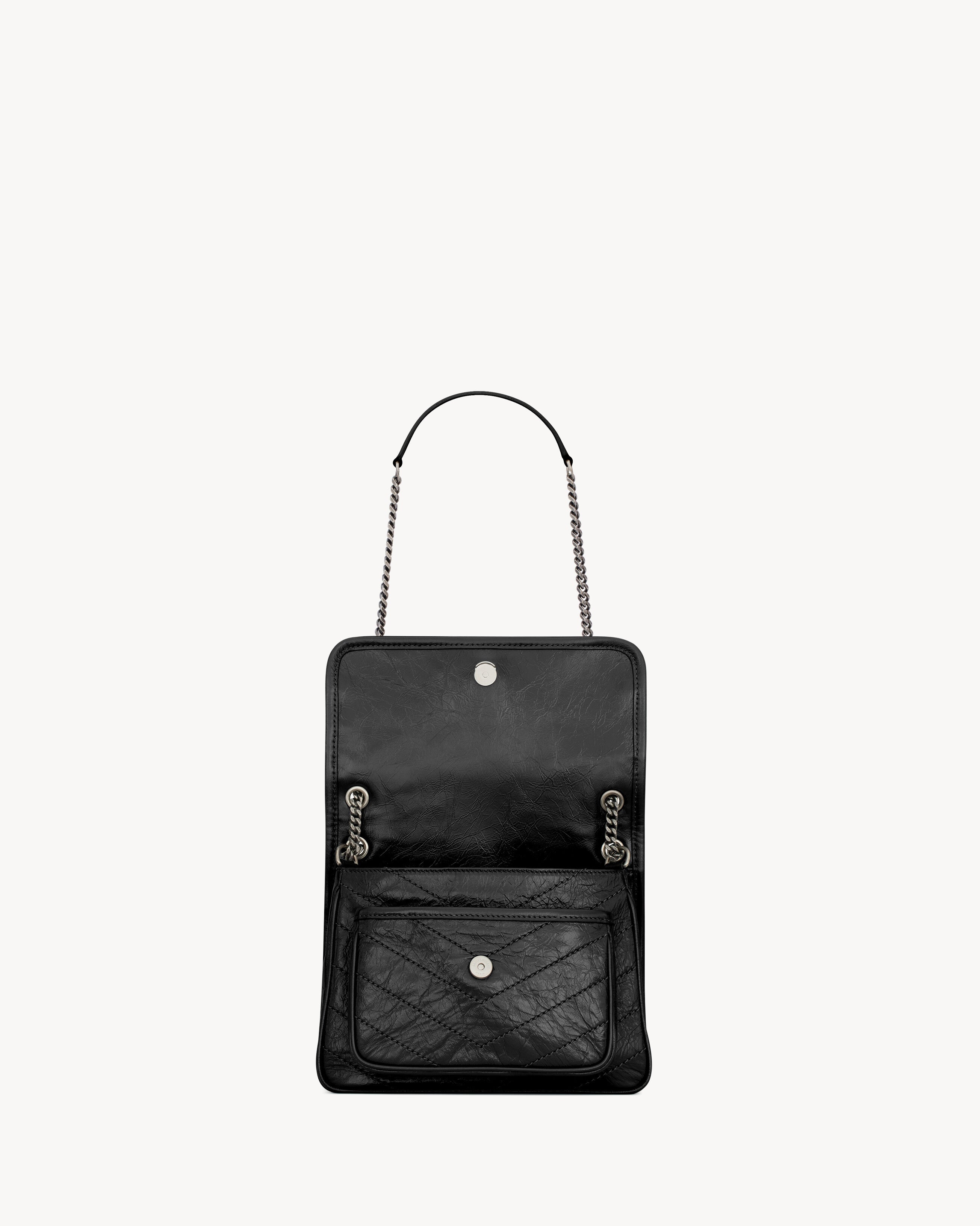 SAC YSL NIKI BABY EN SEMI CUIR VINTAGE NOIR