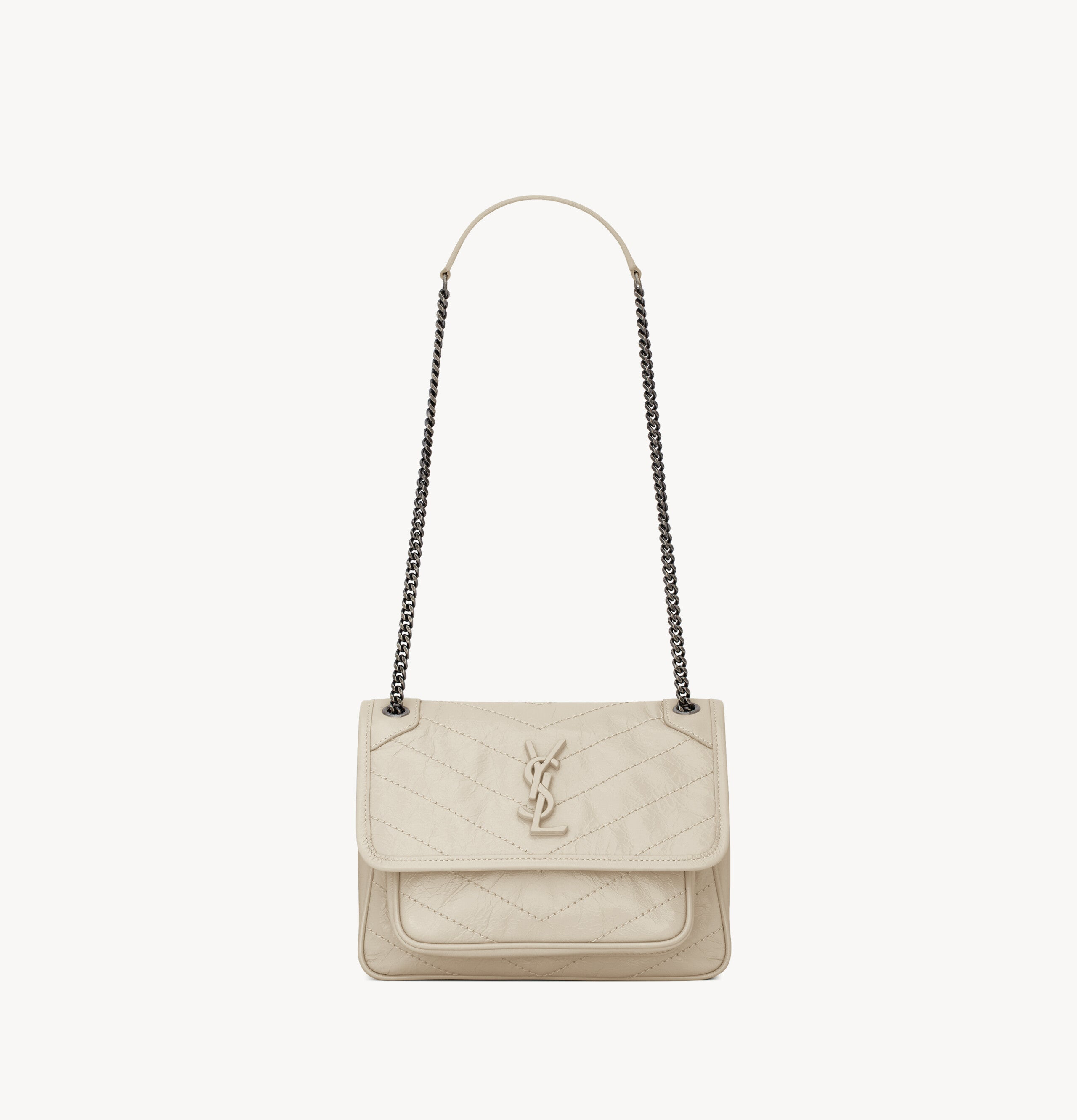 SAC YSL NIKI BABY EN SEMI CUIR 
BLANC VINTAGE