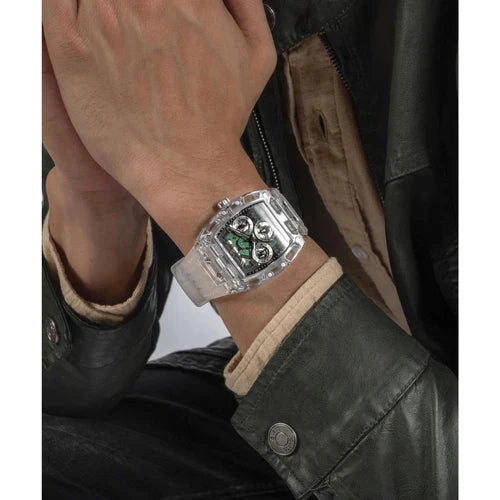 Montre Homme Guess Phoenix - GW0499G8 Bracelet Plastique transparent